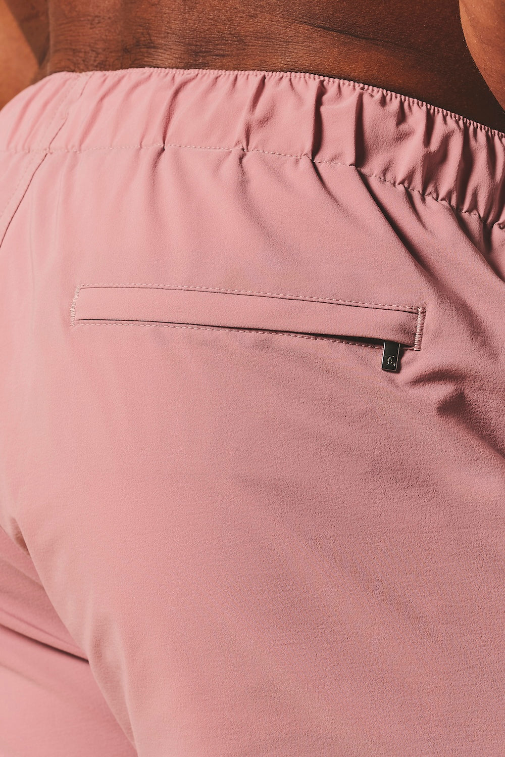 Quick Dry Plain Swim Shorts in Dusky Pink