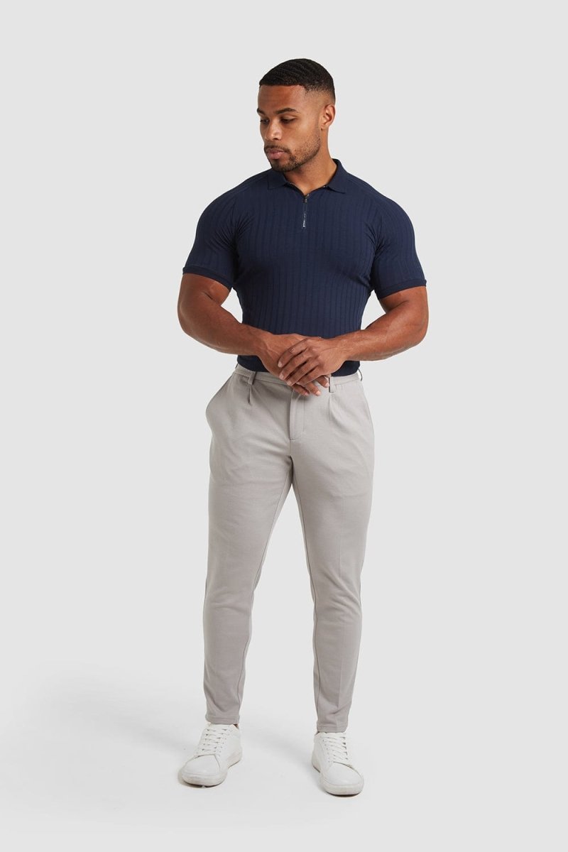 Twill Trousers in Smoke Grey - TAILORED ATHLETE - ROW