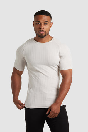 Wide Rib T-Shirt in Chalk - TAILORED ATHLETE - ROW