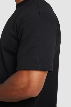 Boxy Fit T-Shirt in Black - TAILORED ATHLETE - ROW