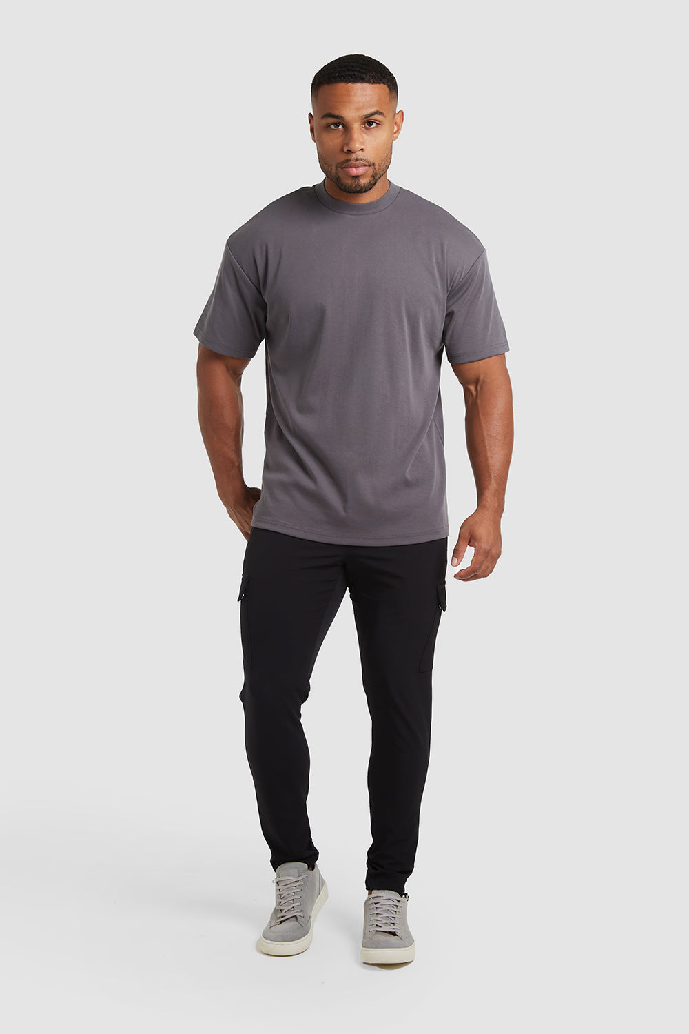 Boxy Fit T-Shirt in Lead - TAILORED ATHLETE - ROW
