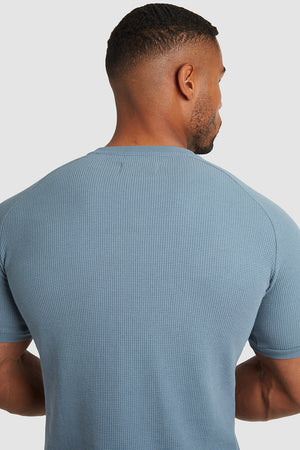 Waffle T-Shirt in Slate Blue - TAILORED ATHLETE - ROW