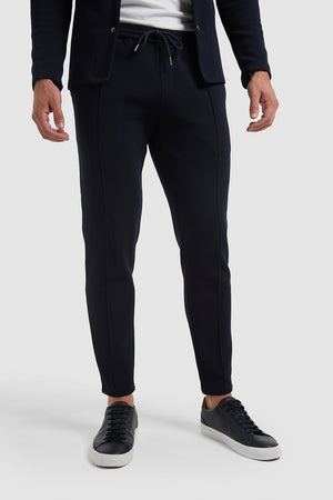 Textured Jersey Joggers in Navy - TAILORED ATHLETE - ROW