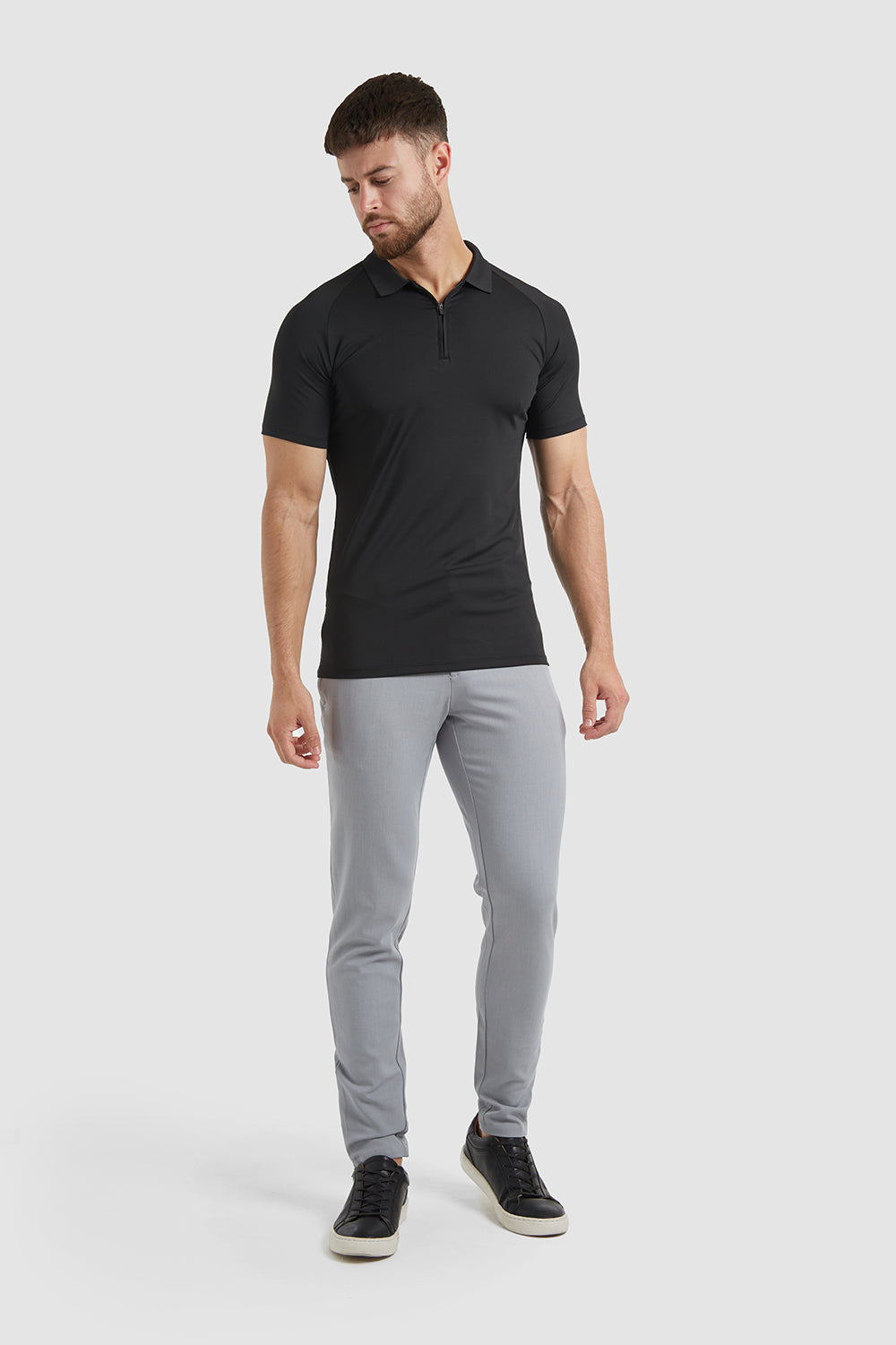 Performance Polo Shirt in Black - TAILORED ATHLETE - ROW