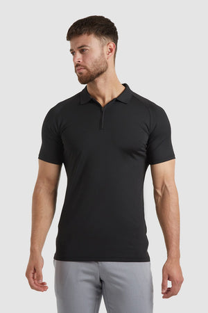 Performance Polo Shirt in Black - TAILORED ATHLETE - ROW