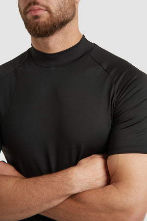 Performance Stretch High Neck T-Shirt in Black - TAILORED ATHLETE - ROW