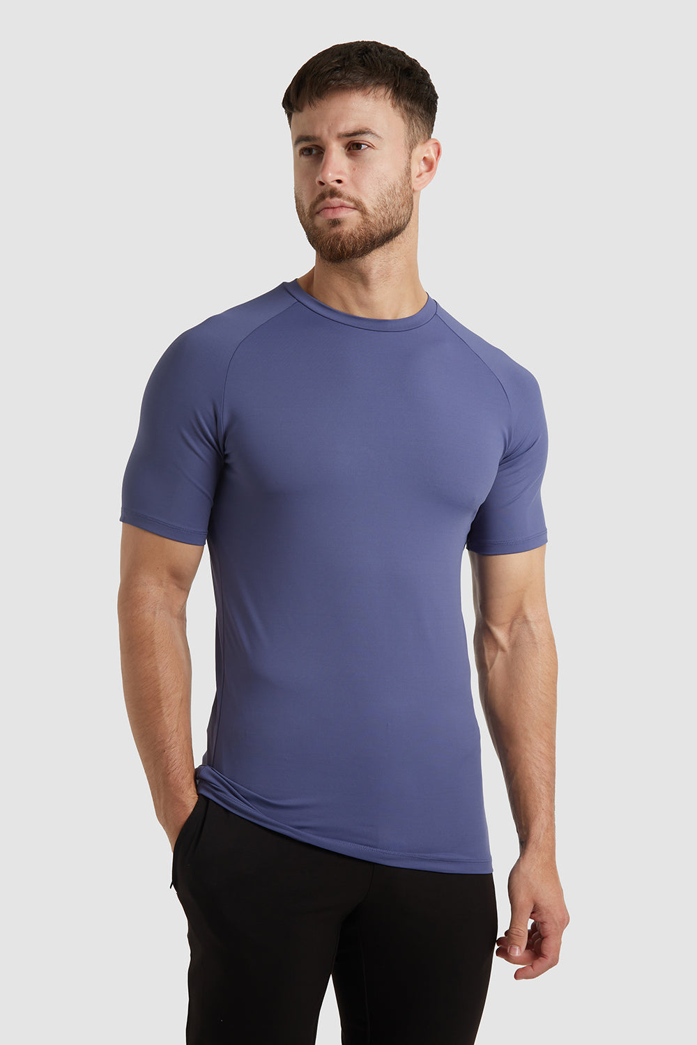 Performance Stretch T-Shirt in Burnt Blue - TAILORED ATHLETE - ROW