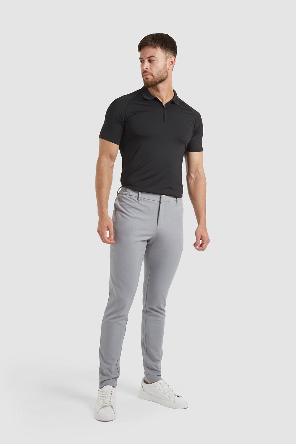 Smart Performance Trousers in Grey - TAILORED ATHLETE - ROW