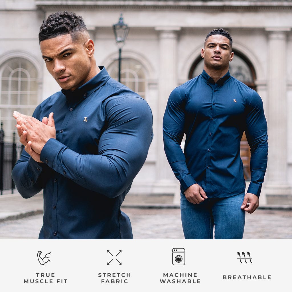 Navy signature apparel image highlighting timeless design and premium craftsmanship