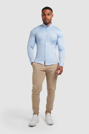 Muscle Fit Signature Shirt 2.0 in Blue - TAILORED ATHLETE - ROW