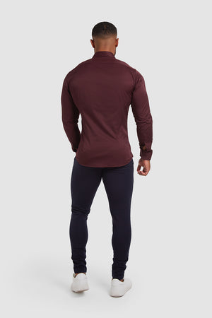 Muscle Fit Signature Shirt 2.0 in Burgundy - TAILORED ATHLETE - ROW