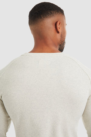 Rib T-Shirt (LS) in Soft Grey Marl - TAILORED ATHLETE - ROW