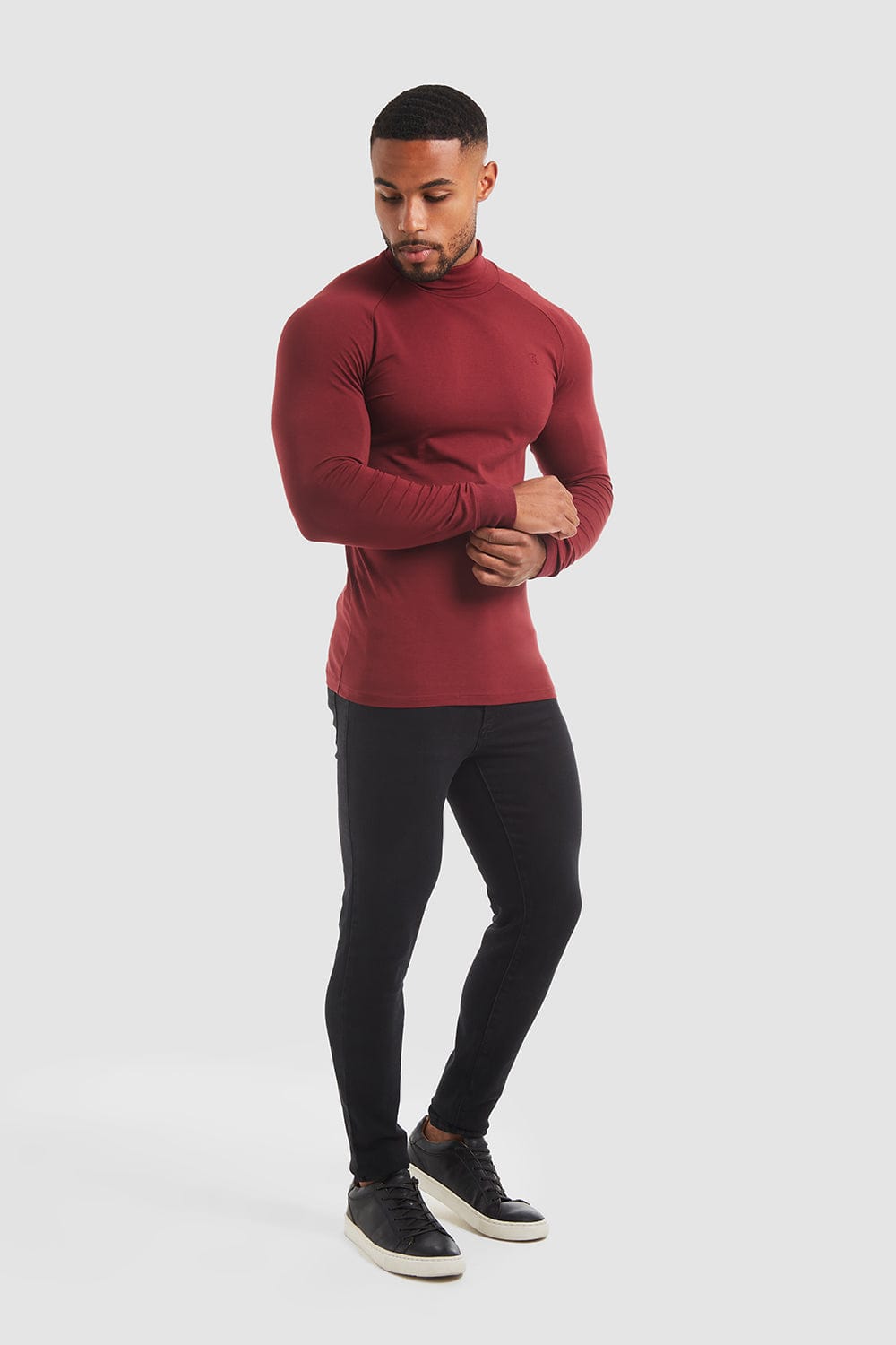 Jersey Roll Neck in Burgundy TAILORED ATHLETE ROW