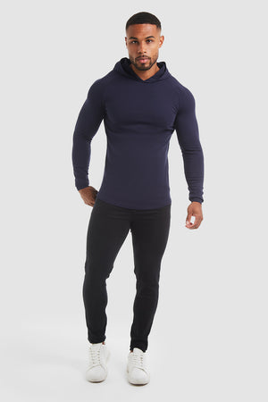 Hooded Top in True Navy - TAILORED ATHLETE - ROW