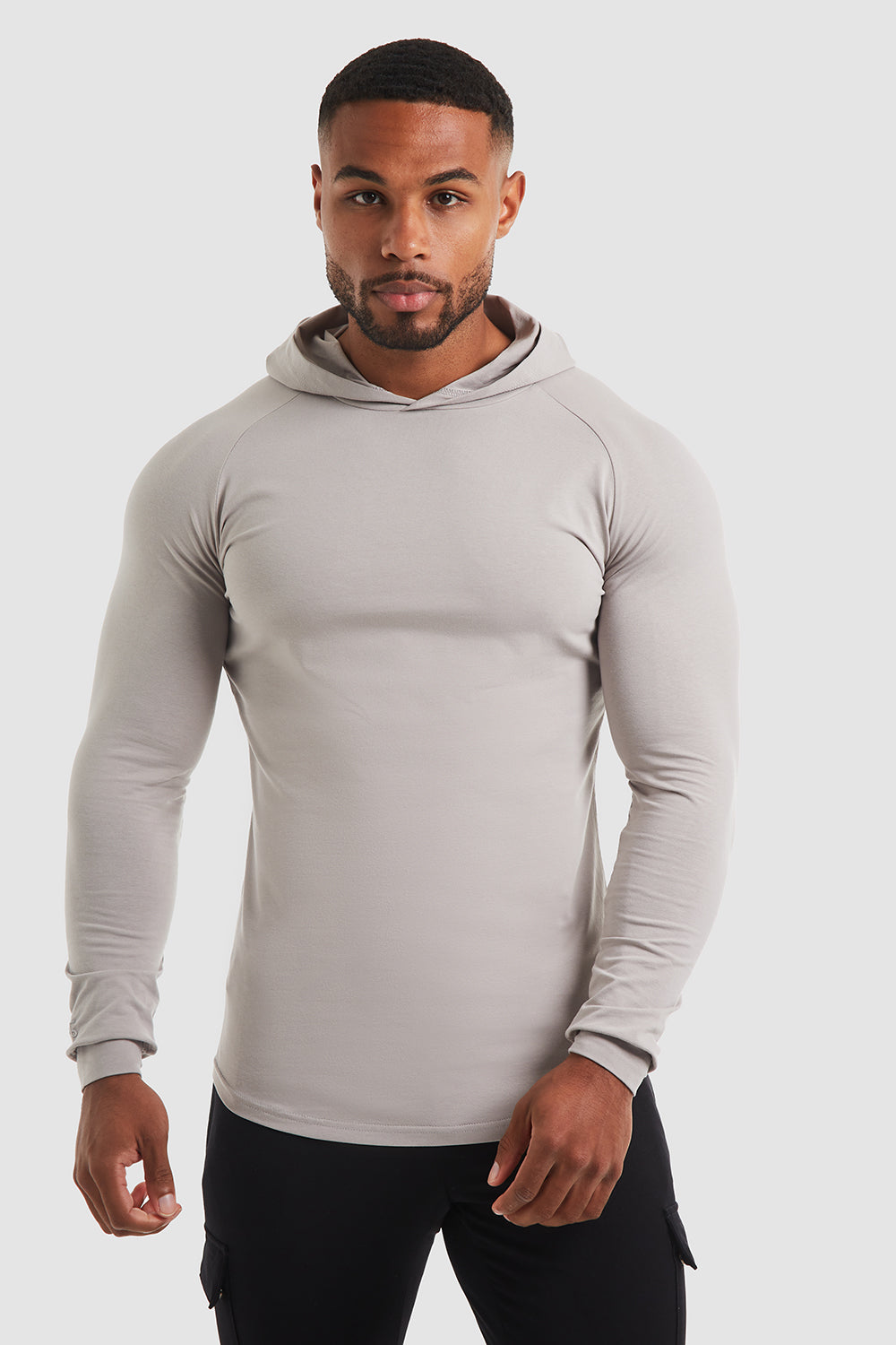 Hooded Top (LS) in Concrete - TAILORED ATHLETE - ROW