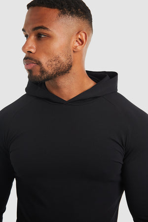 Hooded Top in Black - TAILORED ATHLETE - ROW