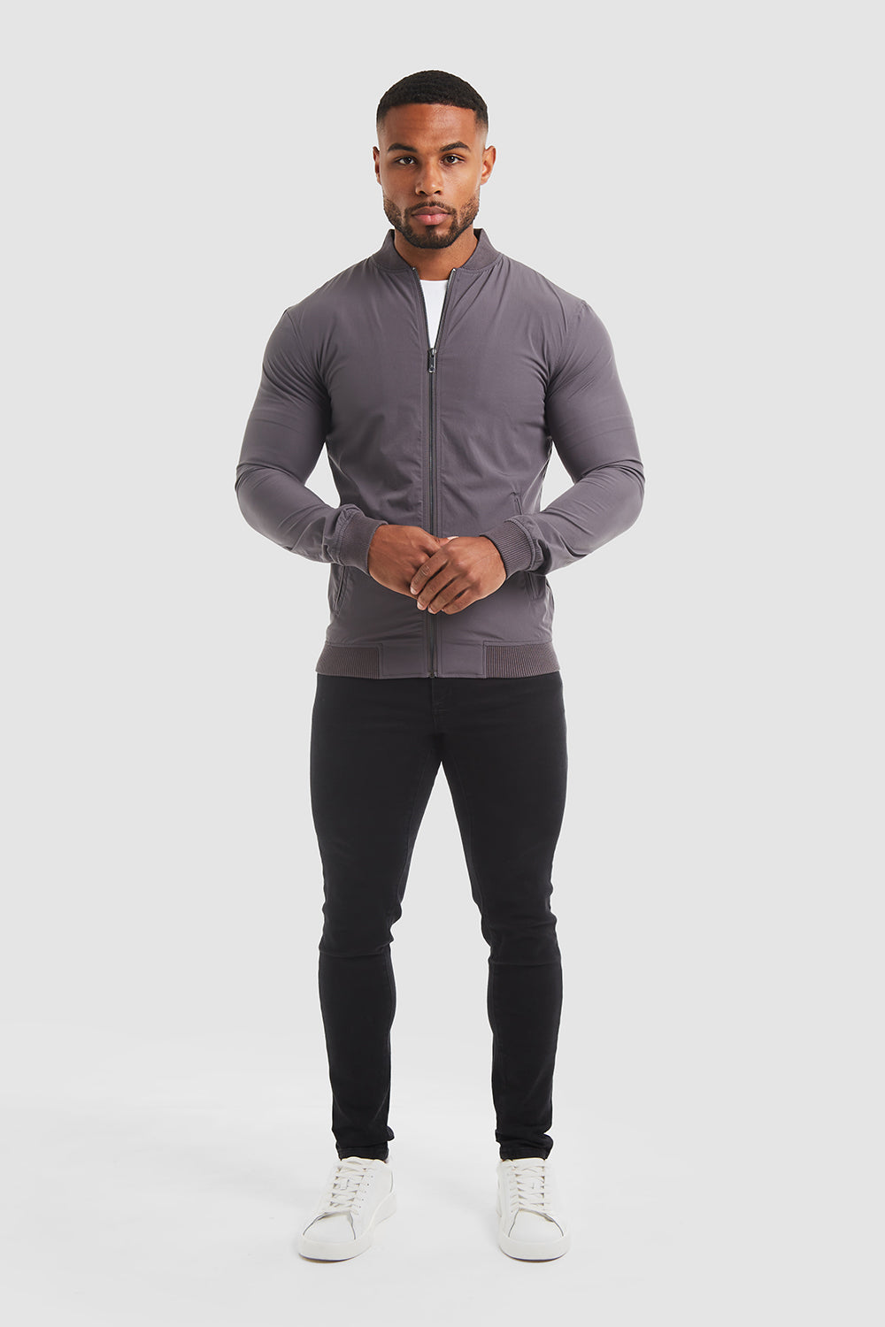 Bomber Jacket in Graphite - TAILORED ATHLETE - ROW
