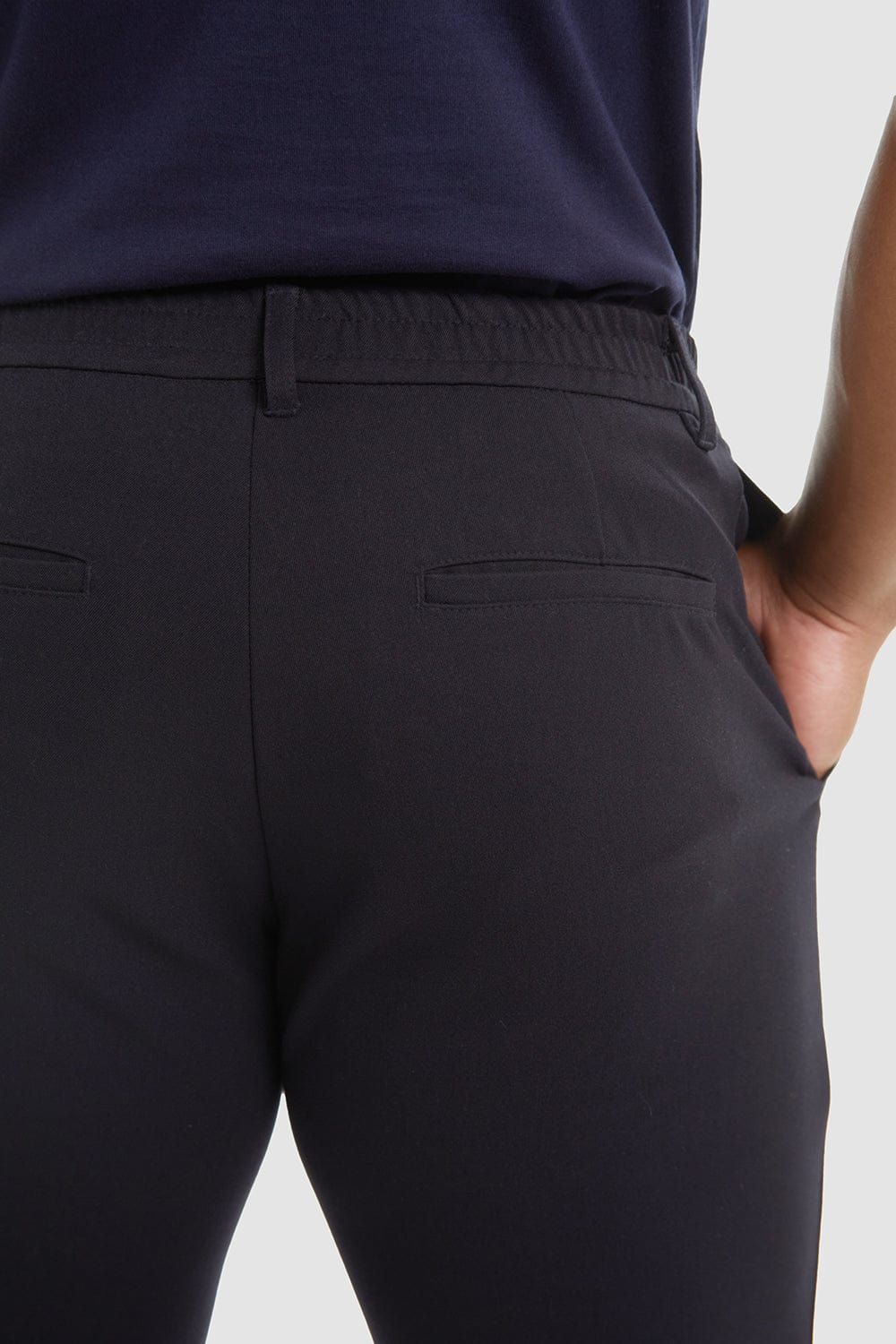 Stitched Crease Trousers in Navy - TAILORED ATHLETE - ROW