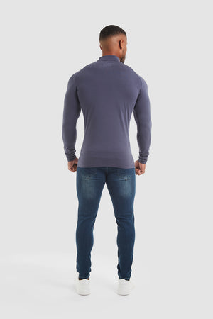 Jersey Roll Neck in Graphite - TAILORED ATHLETE - ROW