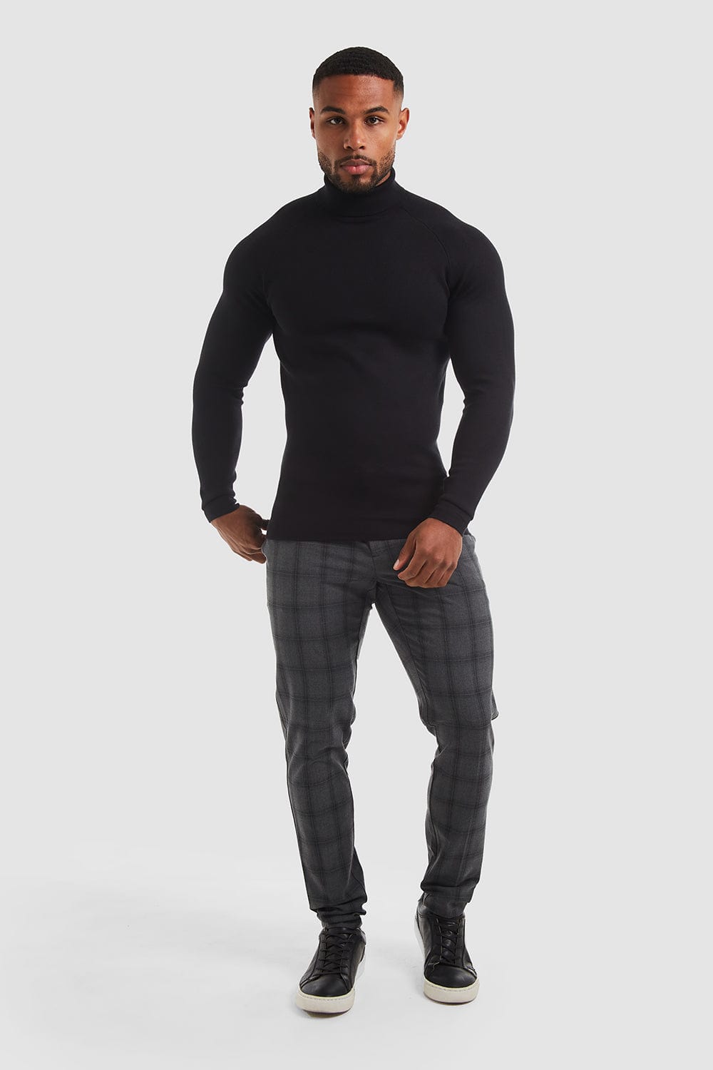Super Soft Roll Neck in Black - TAILORED ATHLETE - ROW