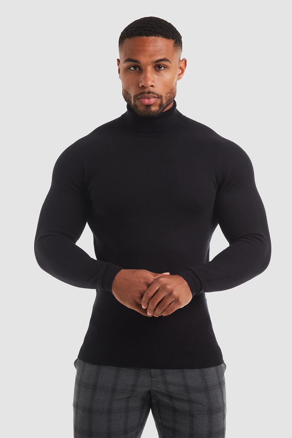 Super Soft Roll Neck in Black - TAILORED ATHLETE - ROW