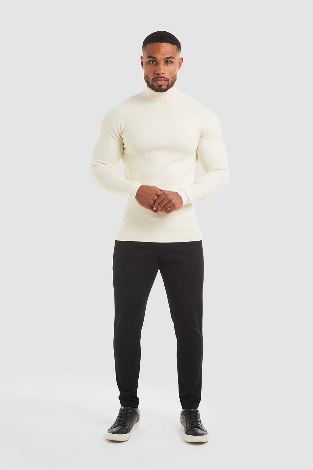Super Soft Roll Neck in Chalk - TAILORED ATHLETE - ROW
