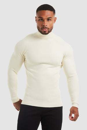 Super Soft Roll Neck in Chalk - TAILORED ATHLETE - ROW