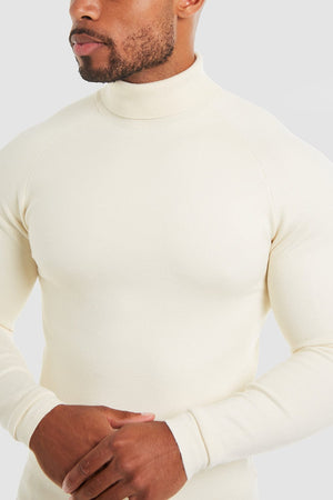 Super Soft Roll Neck in Chalk - TAILORED ATHLETE - ROW
