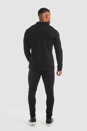 Jersey Shacket in Black - TAILORED ATHLETE - ROW