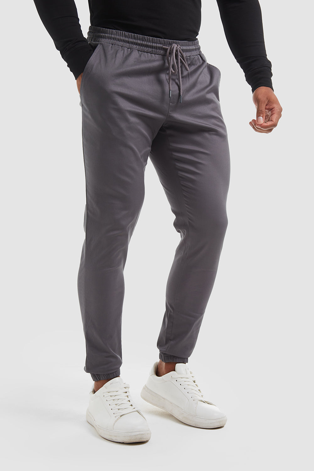 Cuffed Trousers in Graphite - TAILORED ATHLETE - ROW