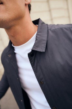 Shower Resistant Padded Coat Jacket in Navy