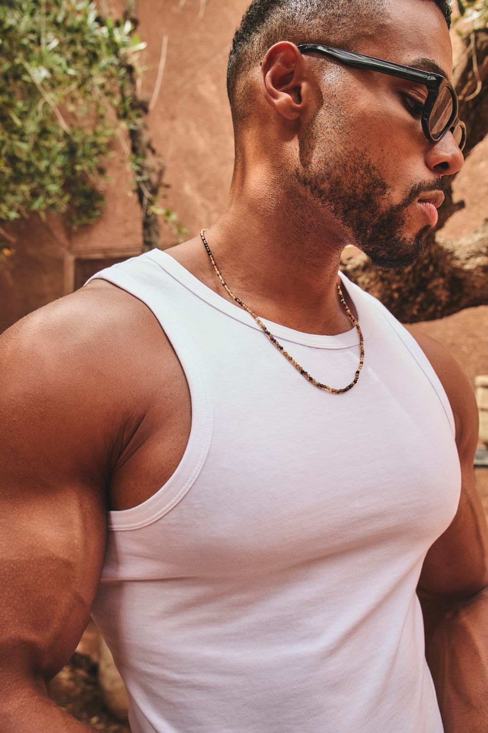 Muscle Fit Vest in White