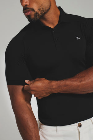 Muscle Fit Polo Shirt in Black