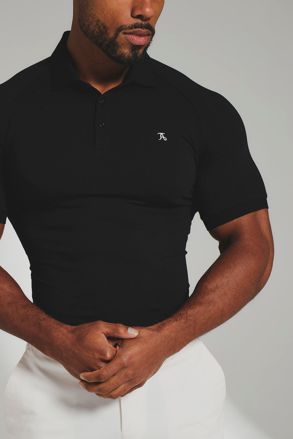 Muscle Fit Polo Shirt in Black