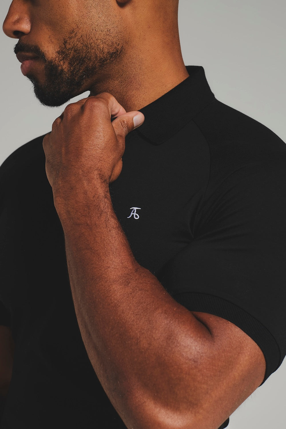 Muscle Fit Polo Shirt in Black