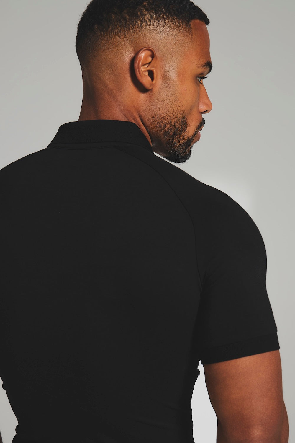 Muscle Fit Polo Shirt in Black