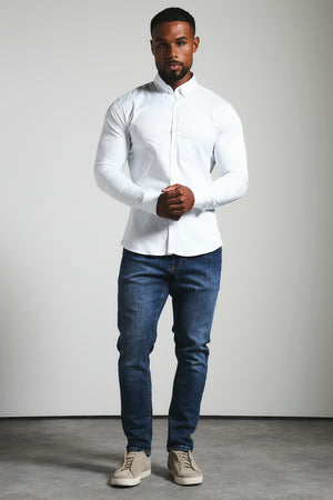 Muscle Fit Signature Shirt 2.0 in White