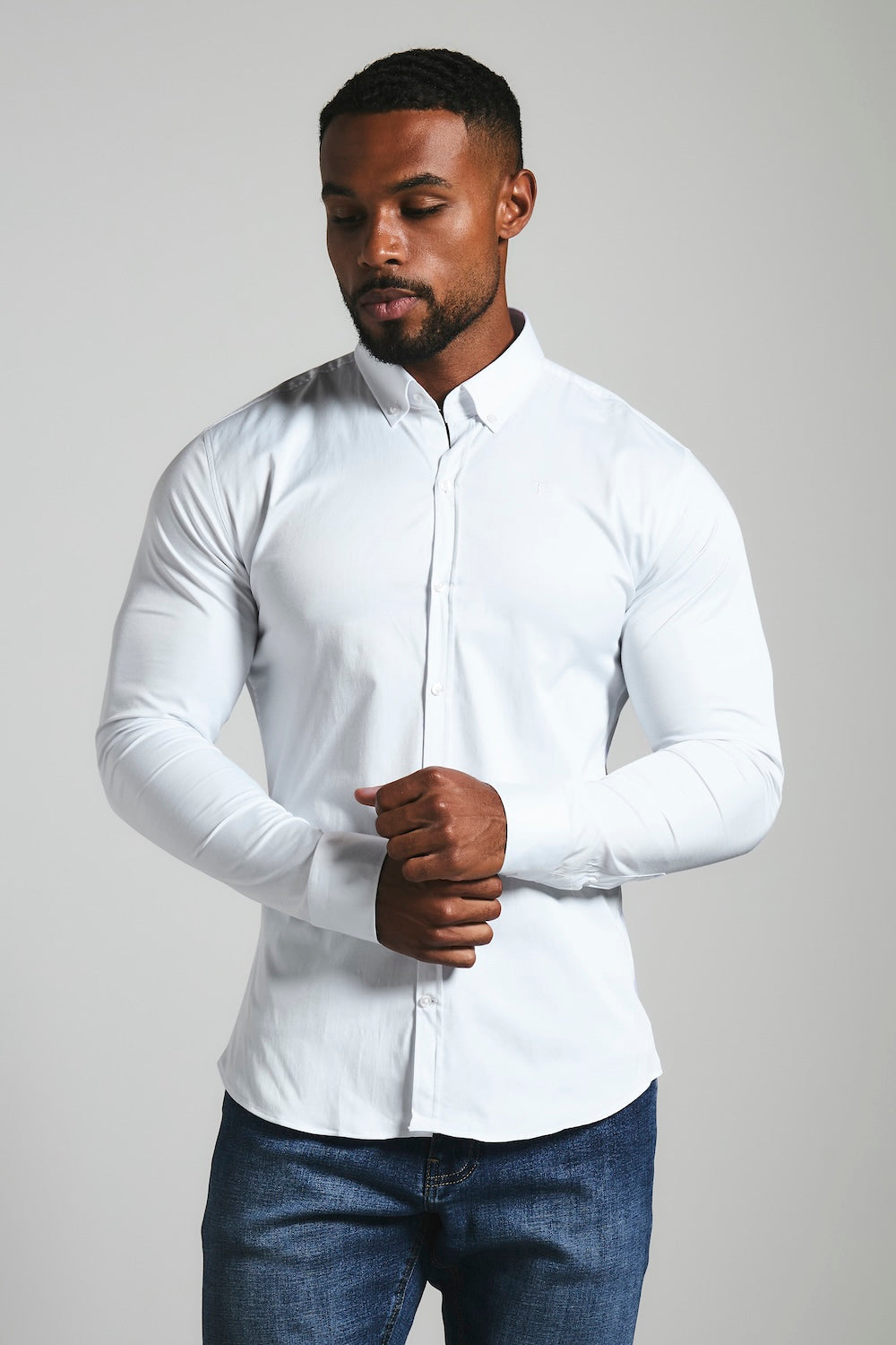 Muscle Fit Signature Shirt 2.0 in White