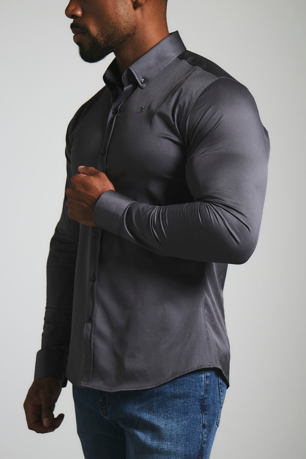 Muscle Fit Signature Shirt 2.0 in Grey