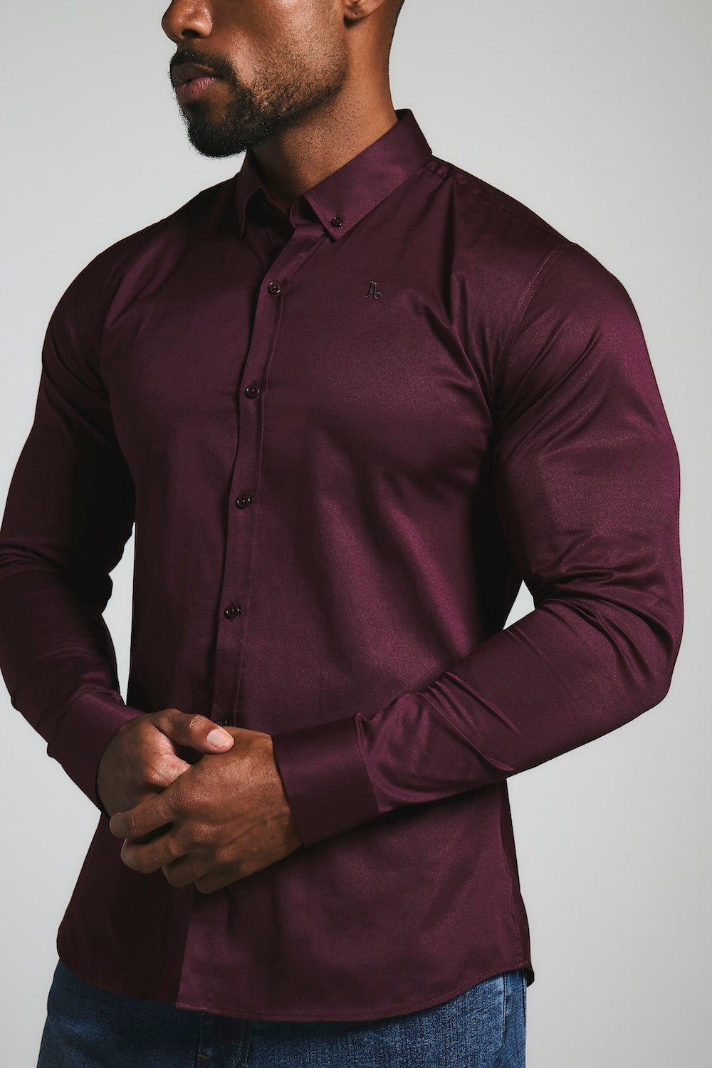 Muscle Fit Signature Shirt 2.0 in Burgundy