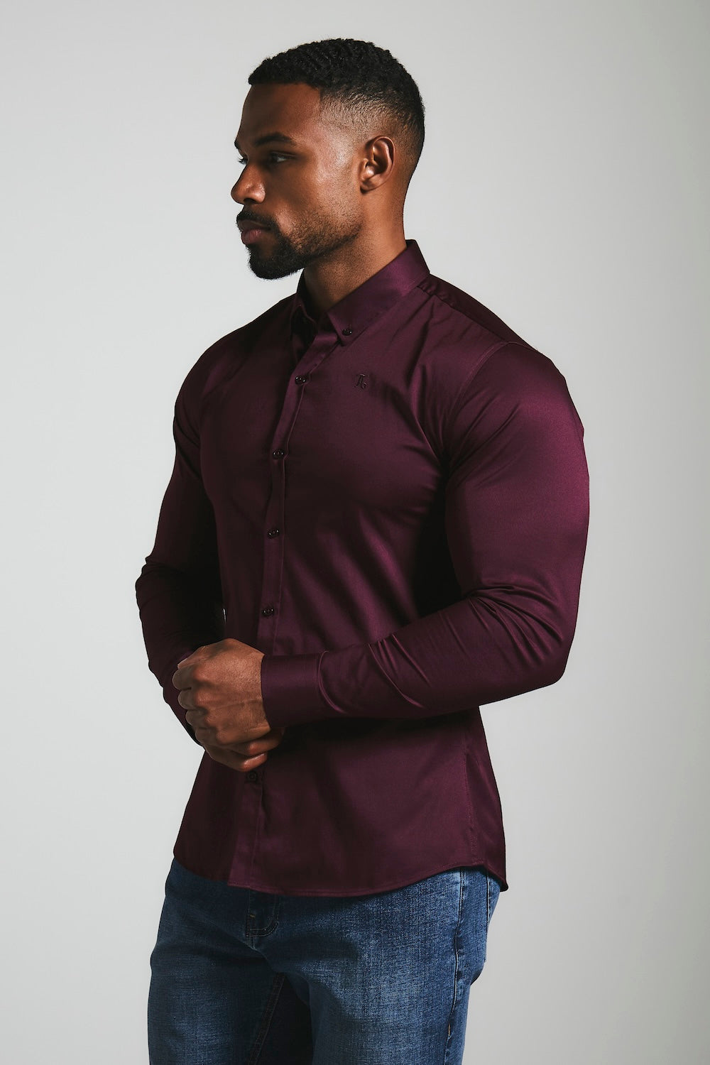 Muscle Fit Signature Shirt 2.0 in Burgundy