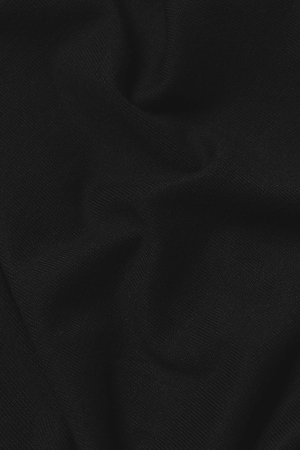 Fine Gauge Knitted T-Shirt in Black