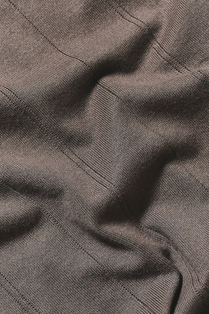 Vertical Stripe Knitted T-Shirt in Taupe