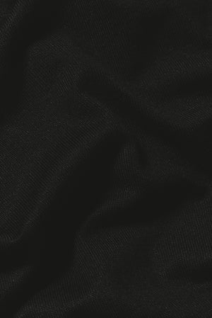 Tipped Knitted Zip Neck Polo Shirt in Black