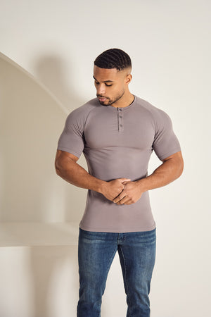 Everyday Henley T-Shirt in Graphite - TAILORED ATHLETE - ROW