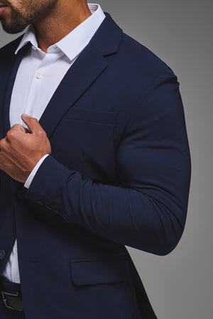 True Muscle Fit Tech Suit Jacket in Navy