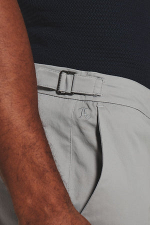 Smart Chino Side Adjuster Trousers in Pale Grey