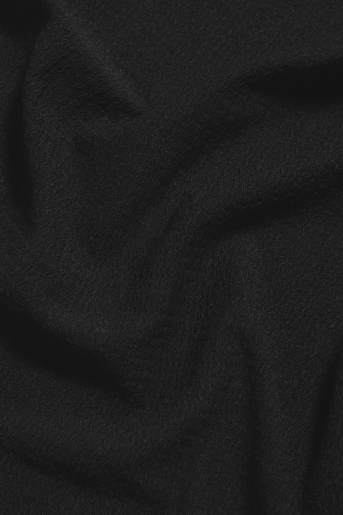 Textured Cuban Collar Shirt in Black