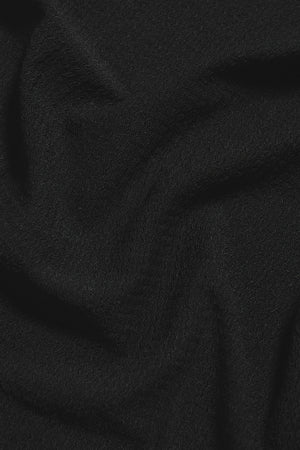 Textured Cuban Collar Shirt in Black