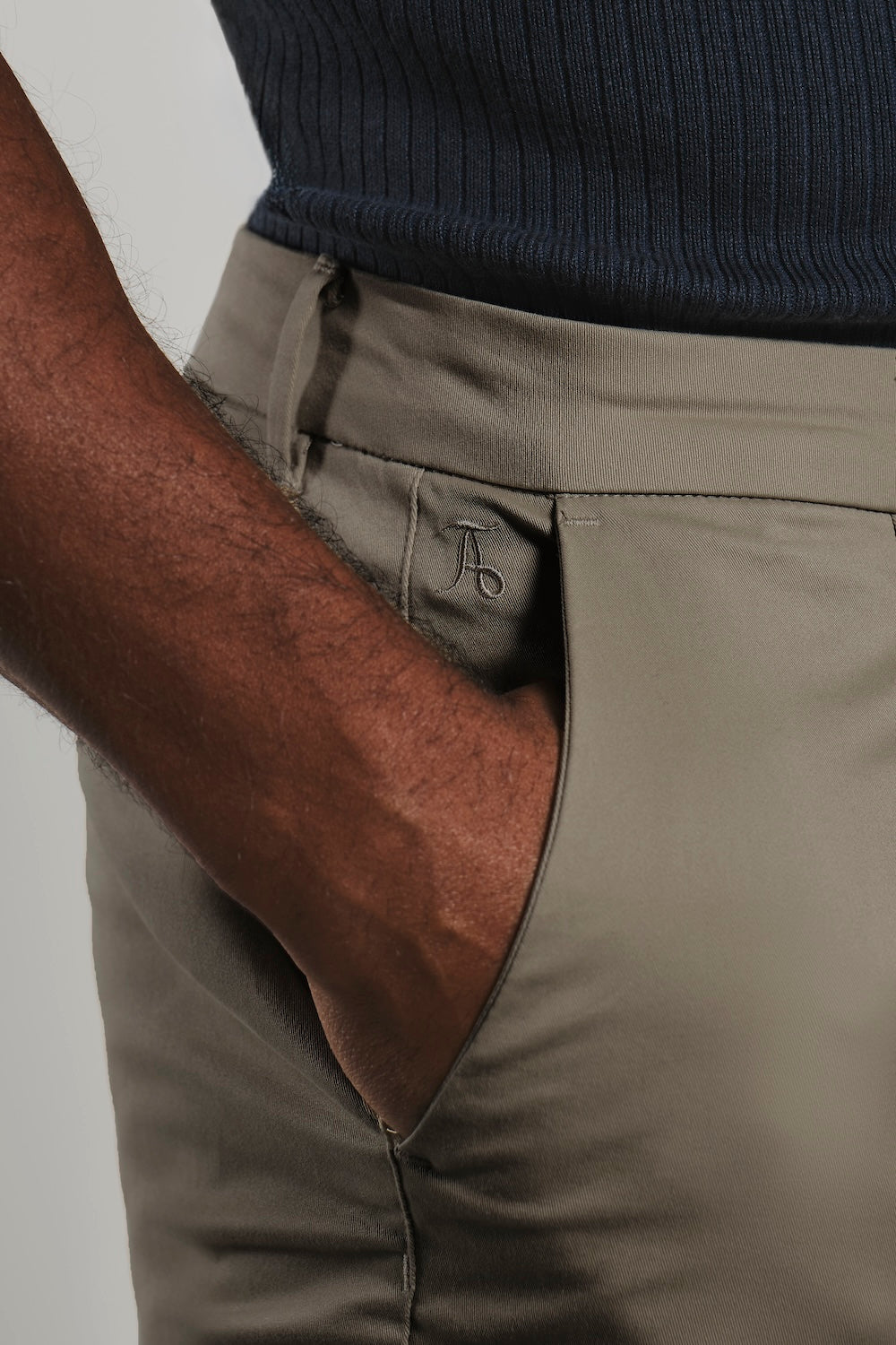 Muscle Fit Chino Shorts - Shorter Length in Stone